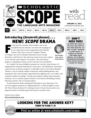 Scholastic Scope Drama PDF  Form