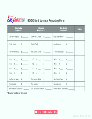 8721 09 10 Easyscan Bogo Mtr Form PDF Scholastic Book Fairs