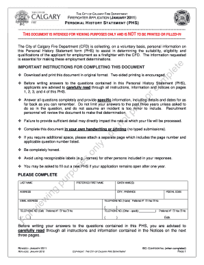 Calgary Fire Recruitment  Form