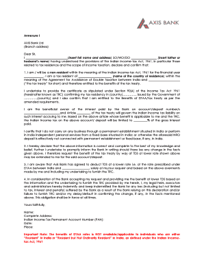 Axis Bank Indemnity Bond Format