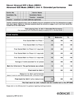 Ma4 Extended Performance Form