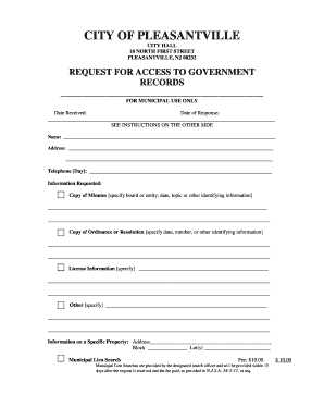 Pleasantville Nj Opra Request Form