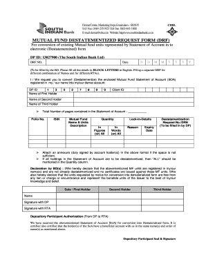Customer Request Form Indian Bank PDF Download