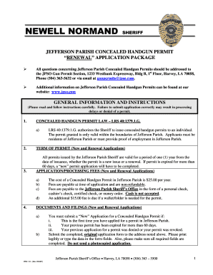 Jpso Handgun Permit Application Form