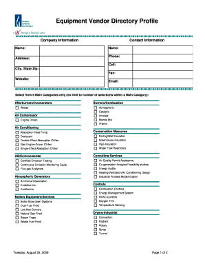 Adobe Fillable Profile Template Form