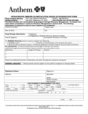 Anthem Prior Authorization Form PDF