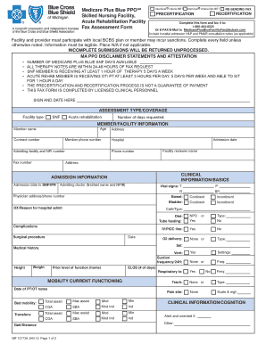 Michigan MA PPO SNF Fax Assessment Form