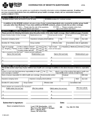 Bcbsm Com Cob  Form