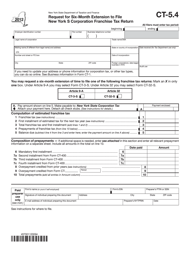  Ct 5 4 Form 2009