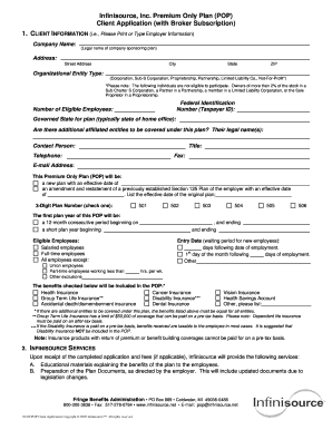 Pop Client Subscription Application PDF AGC Health Plans NW  Form