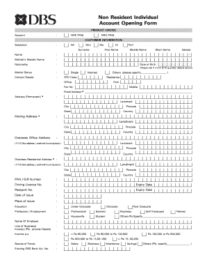 Dbs Bank Account Opening Form