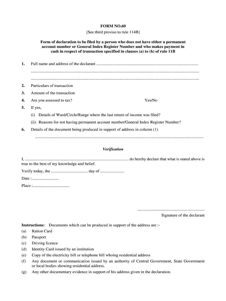 Get and Sign Form 60