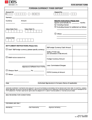 Maersk Deposit Slip  Form