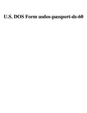 Ds 60 Passport Form