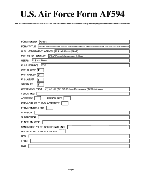 Af Form 594