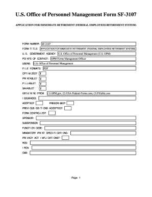 Sf 3107 Fillable and Savable  Form