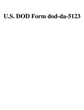  U S DOD Form Dod Da 5123 Download 2015-2024