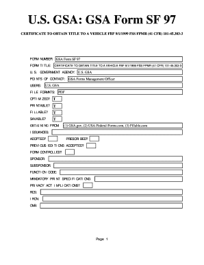 Sf97 Form PDF