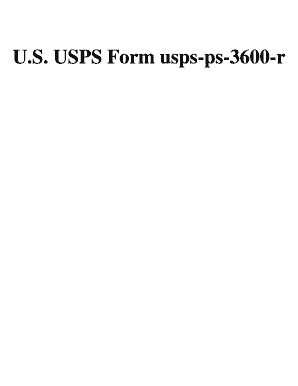U S USPS Form Usps Ps 3600 R Usa Federal Forms Com