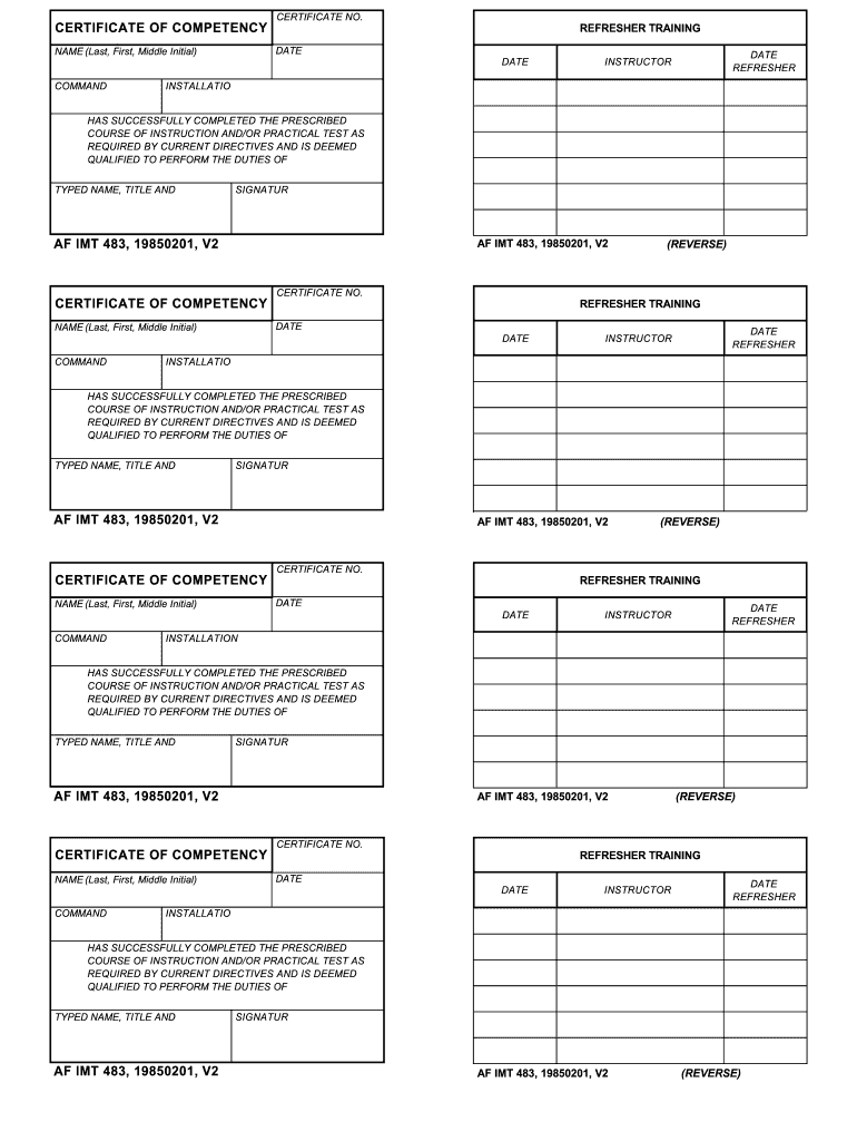 Us Air Force Form