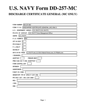 Dd Form 257a