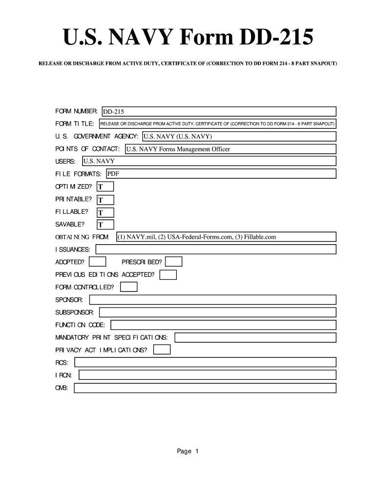 Dd215  Form