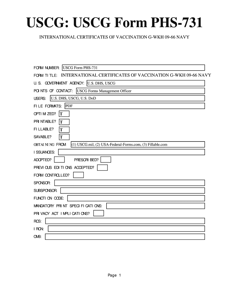 Cdc 731 PDF  Form