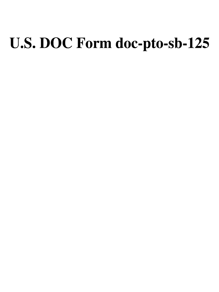  Pto Sb125a Form 2005