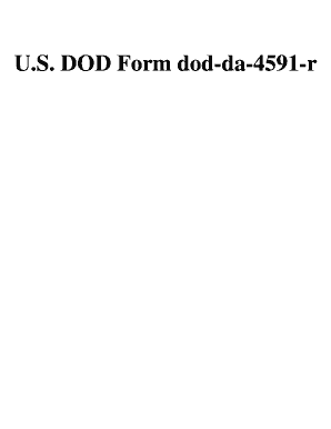 U S DOD Form Dod Da 4591 R Usa Federal Forms Com