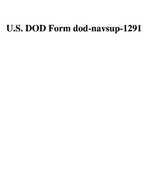 Navsup Form 1291