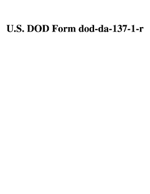 Da Form 137 1