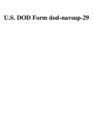 Navsup Form 29