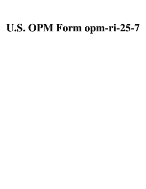 Opm Ri 25 7  Form