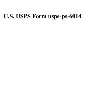 USPS Form Usps Ps 6014