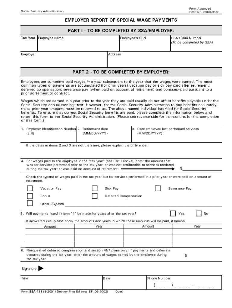  Form Ssa 131 2002-2024