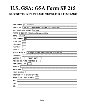 Sf 215  Form