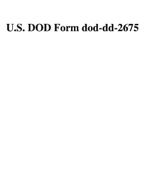 Dd 2675  Form