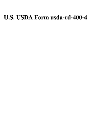 U S USDA Form Usda Rd 400 4