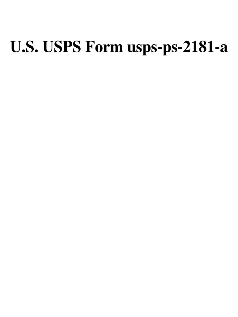 Standard Form 2181 a 2015