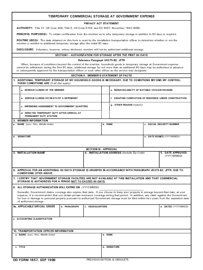 Dd Form 1857