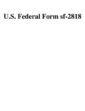 Sf 2818 Fillable  Form