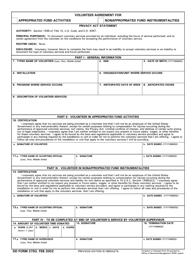  Dd2793 Form 2009