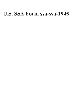 Sociasecurity Gov Online Ssa 1945 PDF  Form