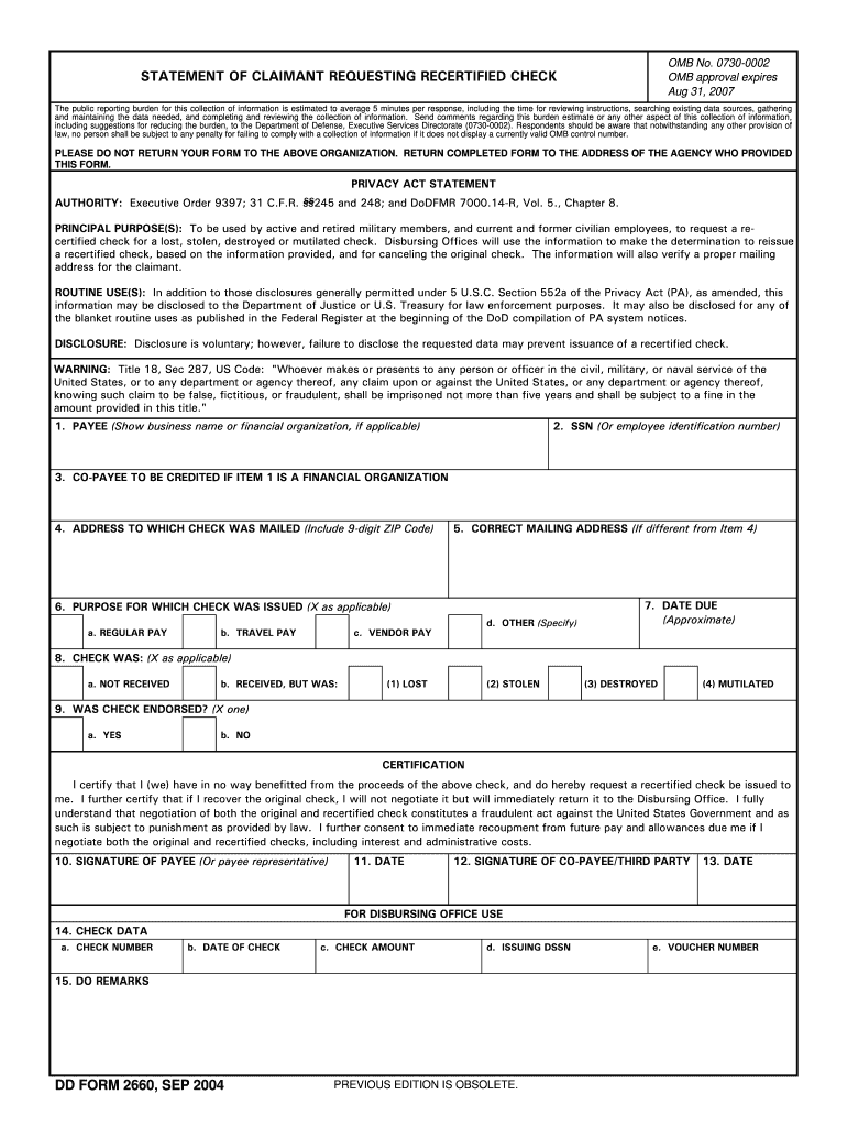 U S Department of Defense Document Dd2660 Downloads  Form