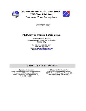 Initial Environmental Examination Iee Philippine Government Bb  Form