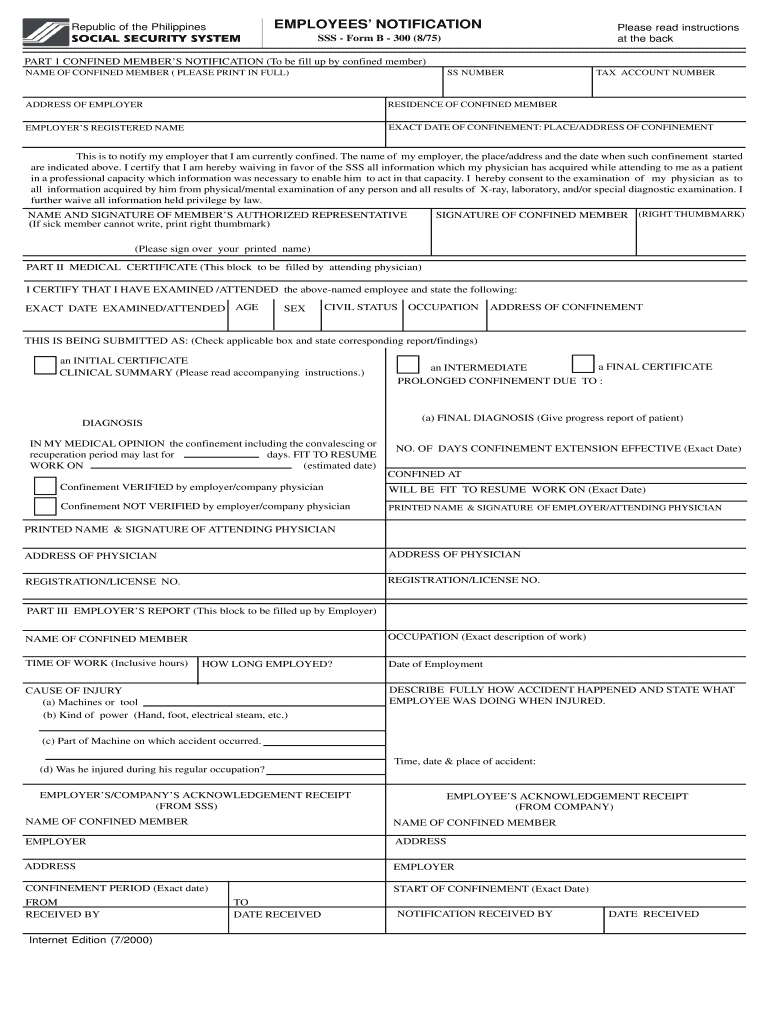 Sss Form B300