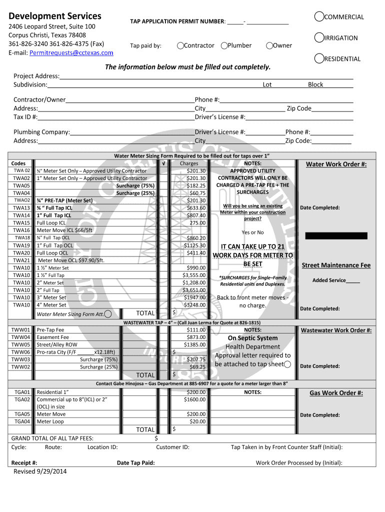  Permitrequestscctexascom Form 2014