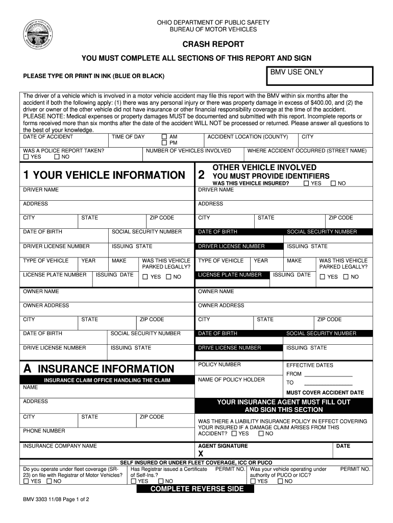 Get and Sign Bmv3303  Form 2008