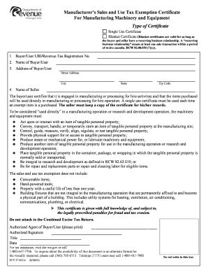 Download Washington Exemption Certificate REV 27 0021E  Form
