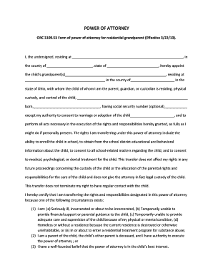 Grandparents Poa Form